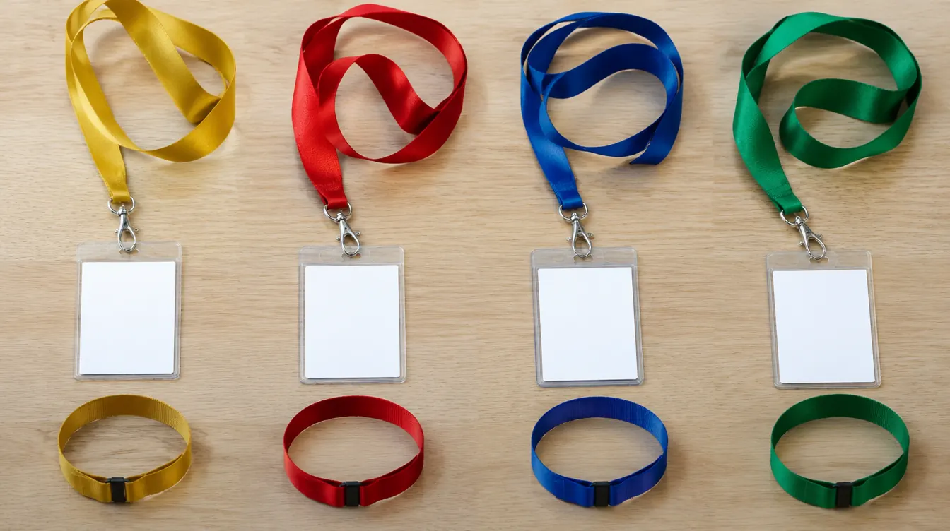 Lanyard e braccialetti VIP, STAFF, MEDIA
