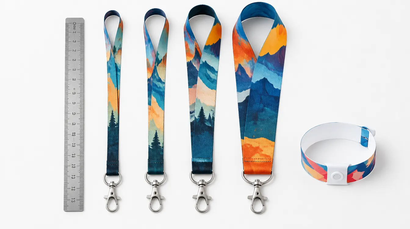 Che larghezza di lanyard scegliere? Misure di lanyard e braccialetti